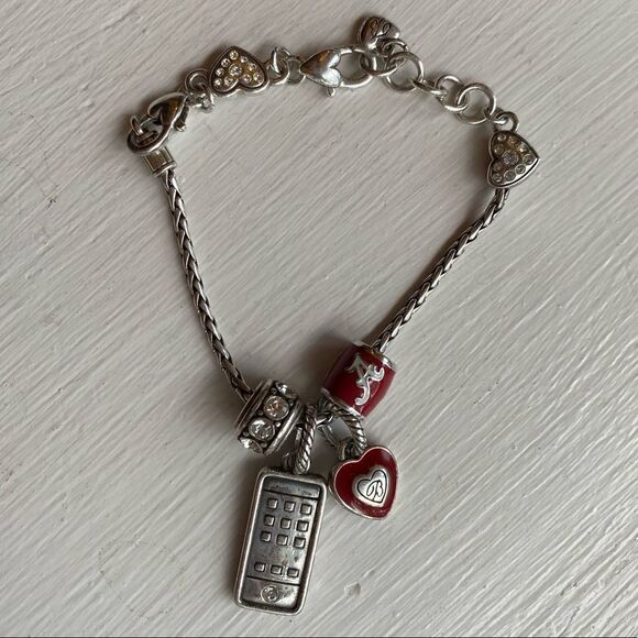 BRIGHTON silver and red University of Alabama charm bracelet‎ - Picture 1 of 3